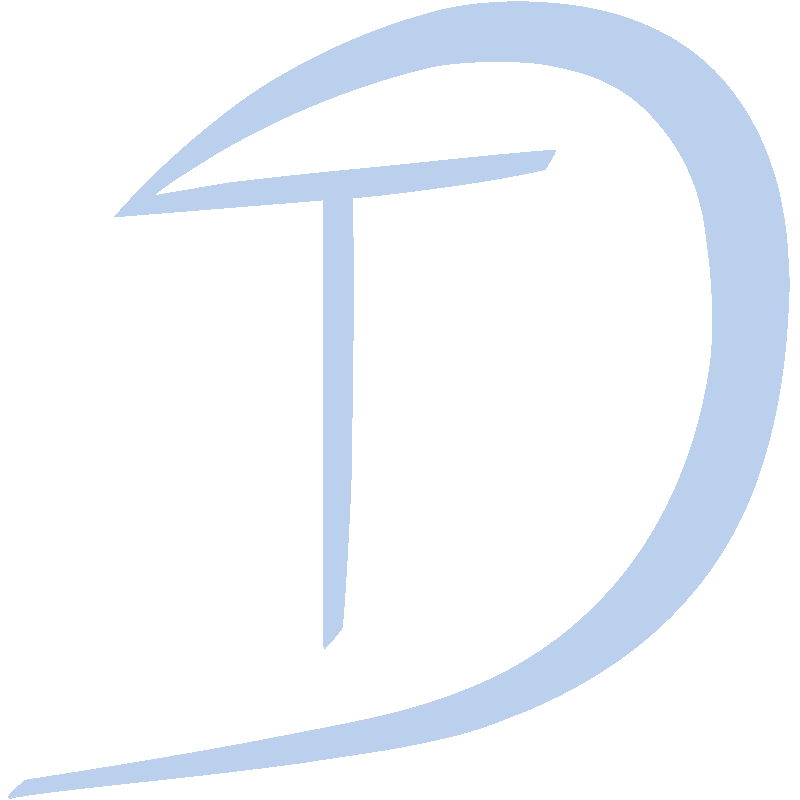 artist trish darcy logo light blue